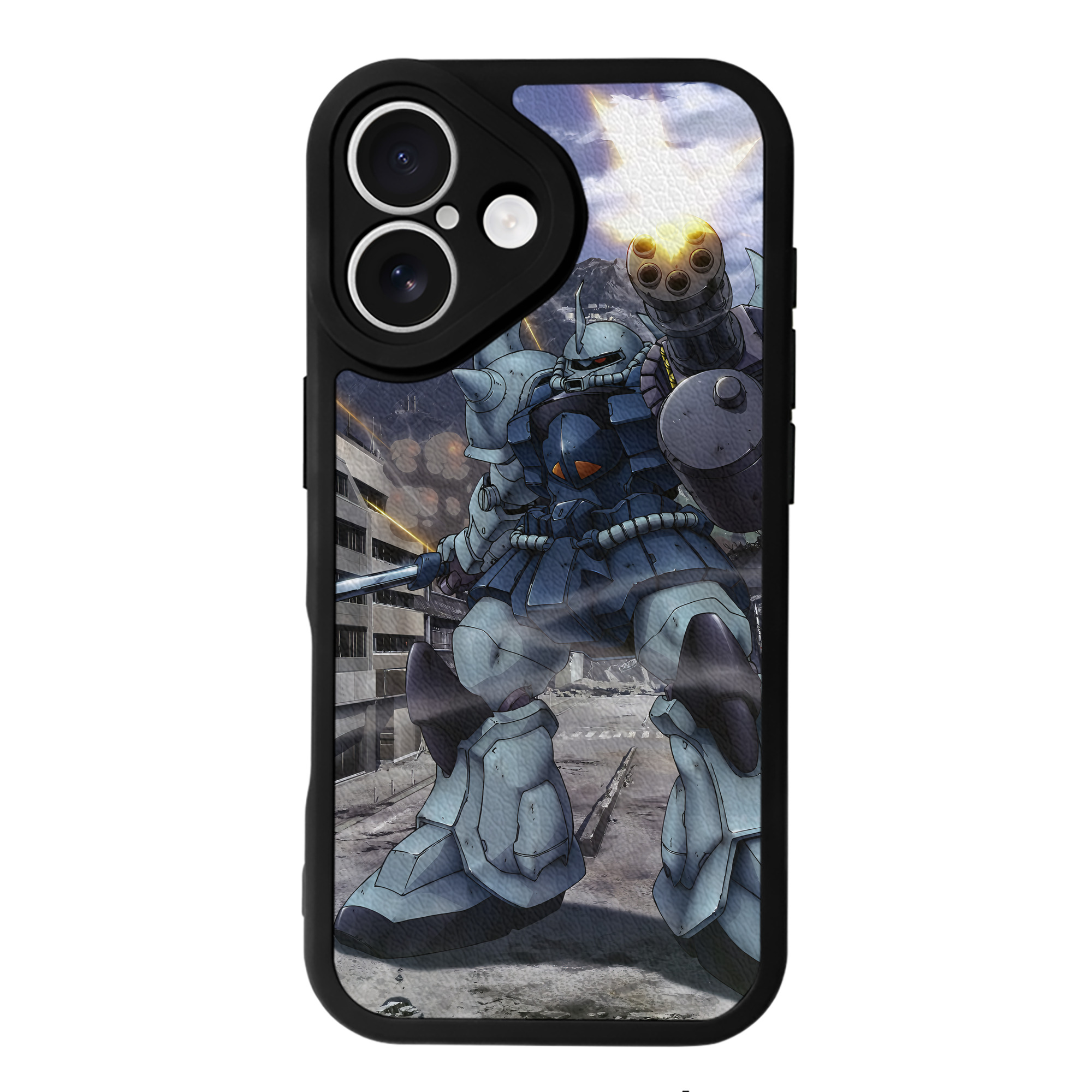 （画像用） 機動戦士ガンダム Mobile Suit Gundam 【iPhone 16シリーズ対応】シリコンスマホケース（レザー調） 材質：シリコン
